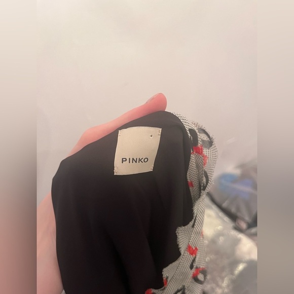 Pinko Polyester Mid Length Graphic Chiffon Dress US 6 - Picture 4 of 4